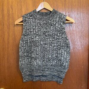 Heather Grey Sleeveless Sweater XS